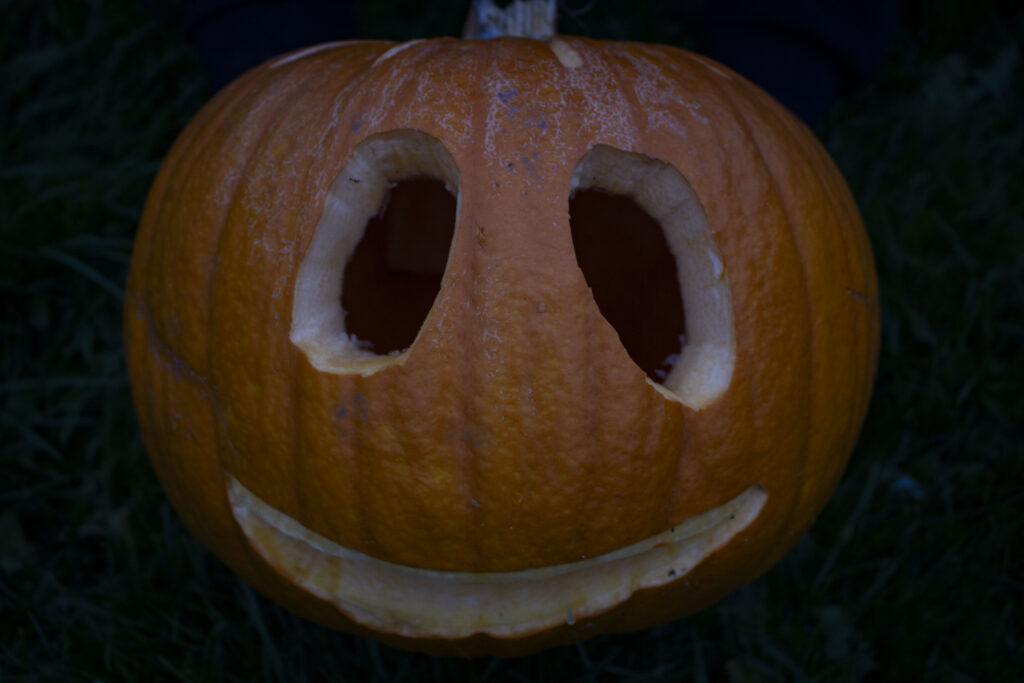 lav et græskarhoved til halloween